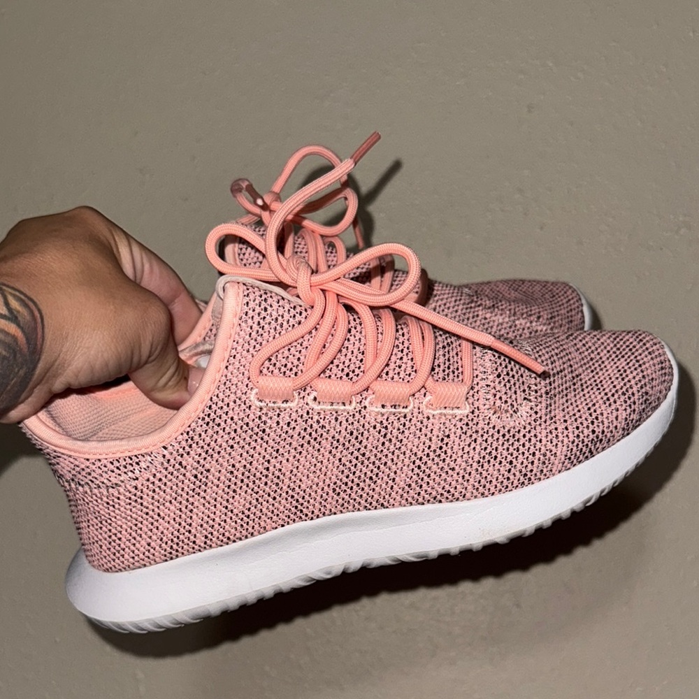 Women’s Adidas Pink Sneakers Lightweight Knit Design - Tubular Shadow